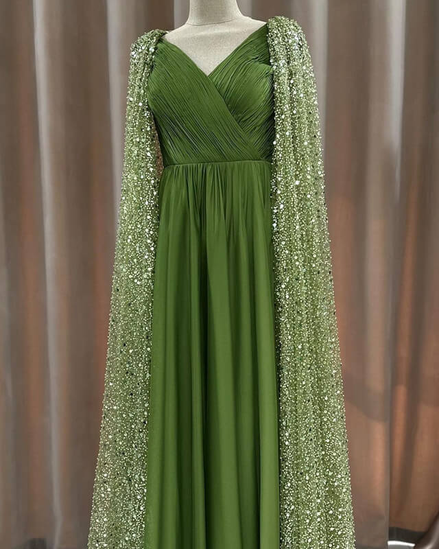 Moss Green Prom Dress