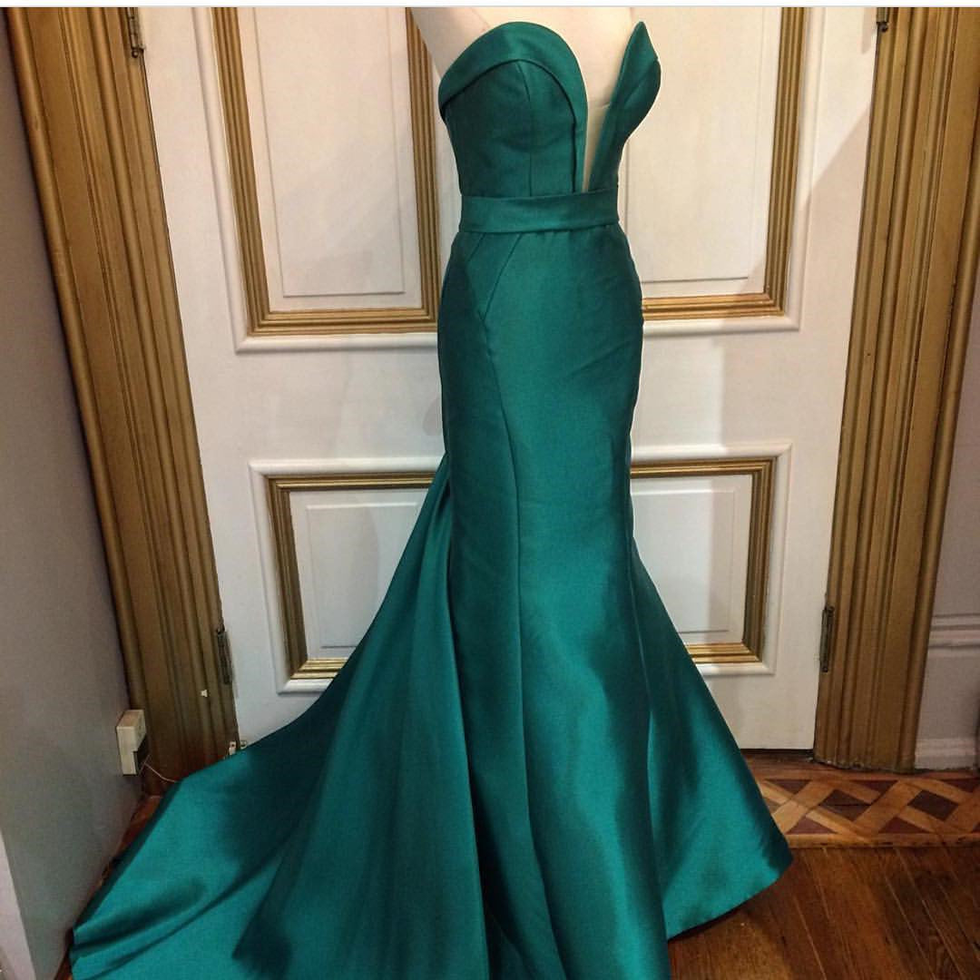 Emerald Sweetheart Prom Dresses