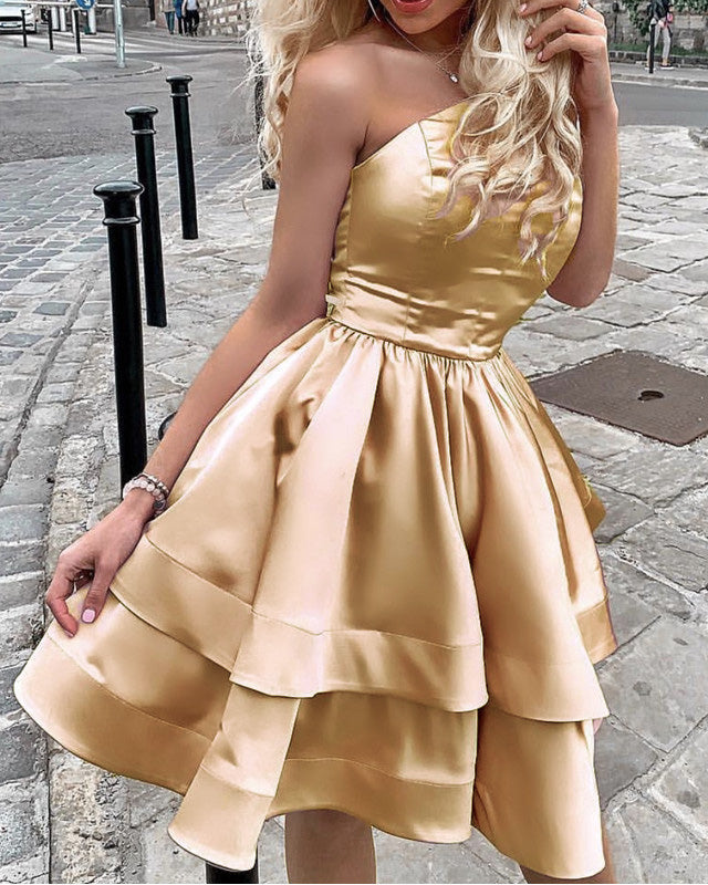 Short Gold Prom Dresses