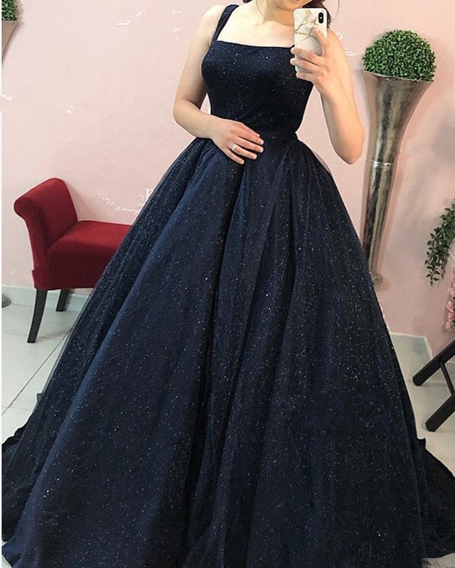 Glitter Tulle Princess Ruffles Ball Gown Prom Dresses – alinanova