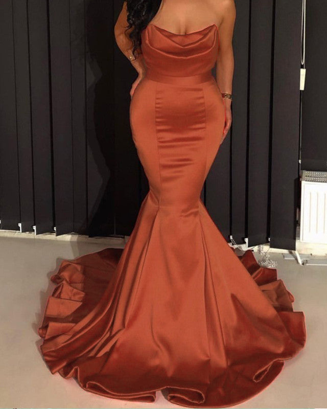 Rust Orange Convertible Dress For Bridesmaids – alinanova