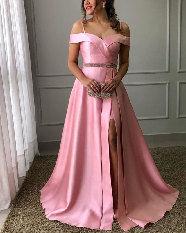 cold shoulder prom dress