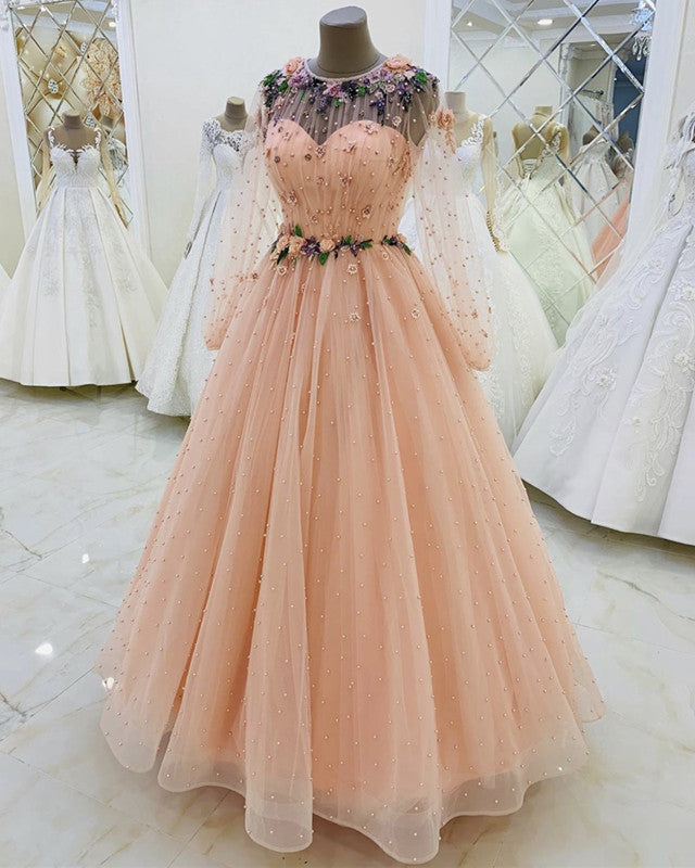 Peach Dinner Dress