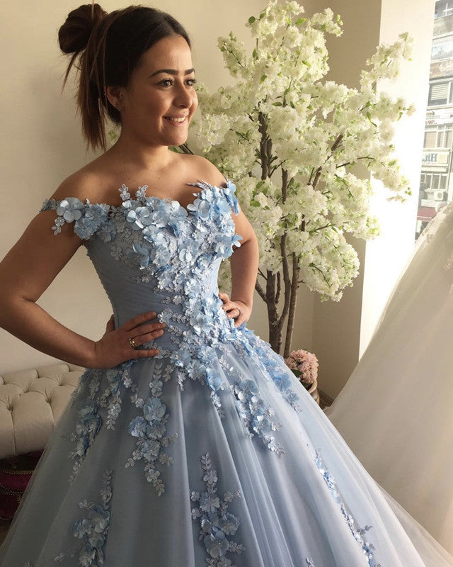 3d flower 2024 prom dress