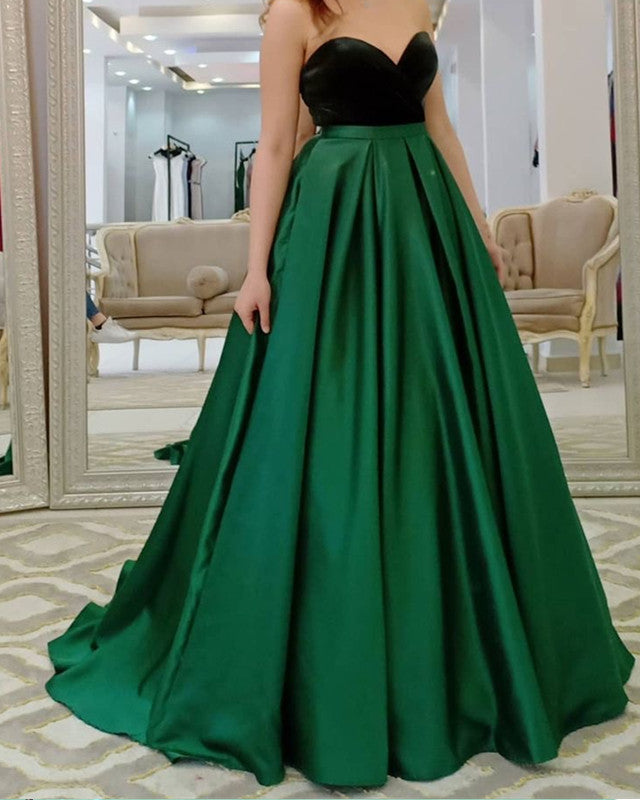 Emerald Green Prom Dresses Empire Waist