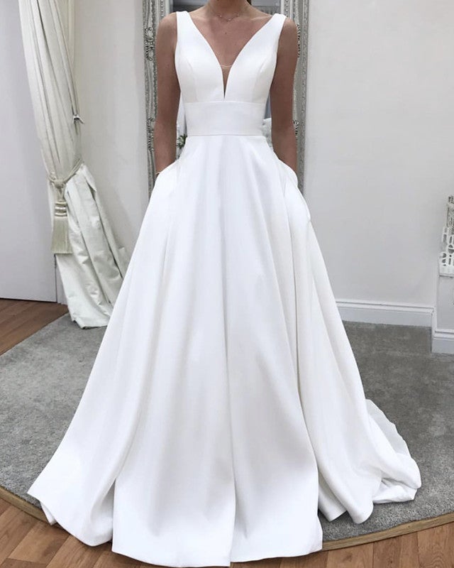 V-Neck Wedding Dresses