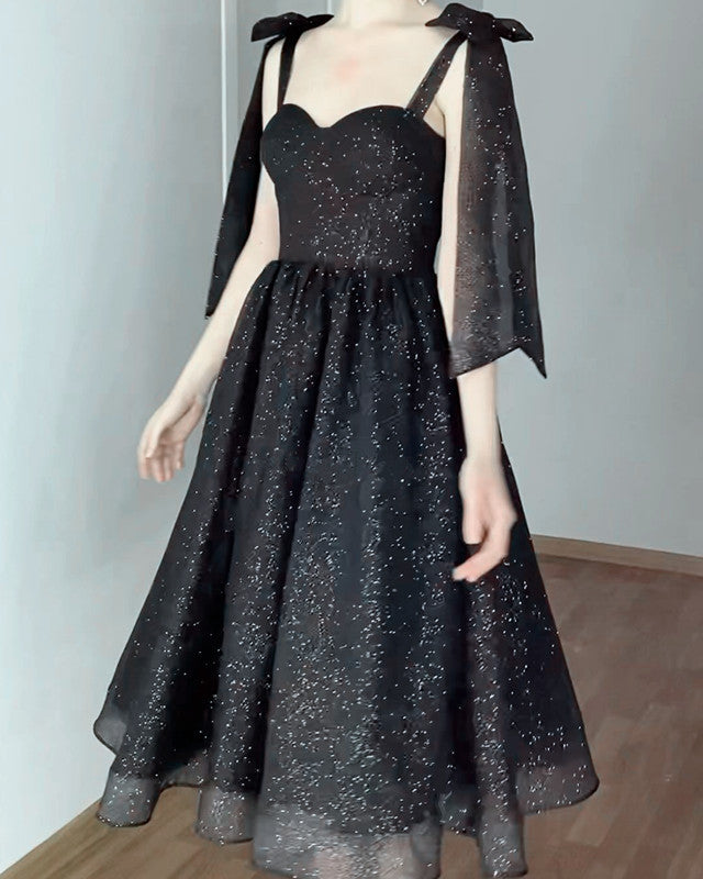 Black Midi Homecoming Dress