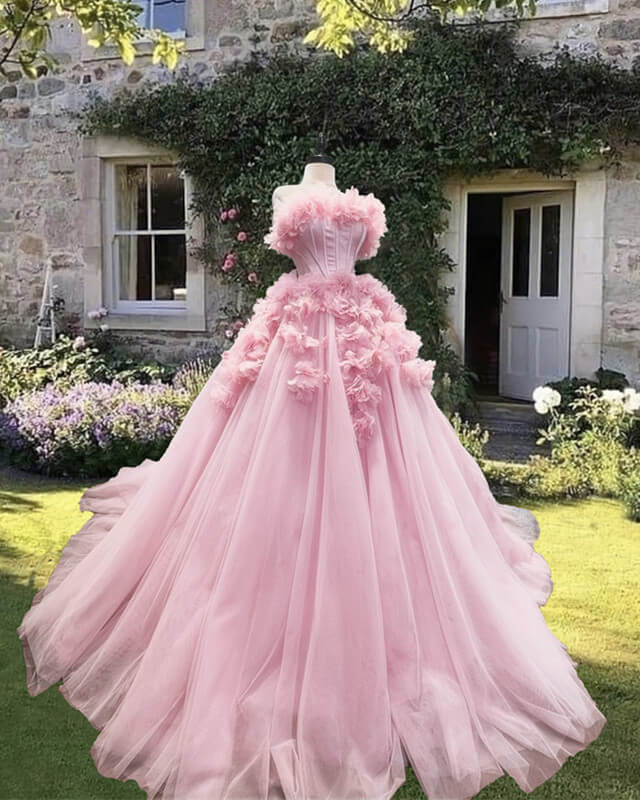 Pink Tulle Quinceanera Dresses