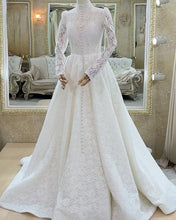 Load image into Gallery viewer, Modest Lace Wedding Dress
