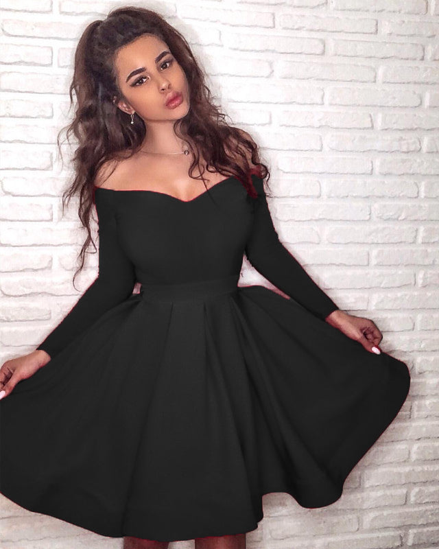 Long Sleeves Homecoming Dress For Semi Formal Occasions – alinanova