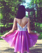 Load image into Gallery viewer, Short Organza Homecoming Dresses Ruffles Hem
