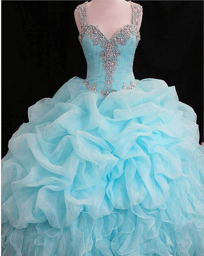 sky blue quinceanera dresses