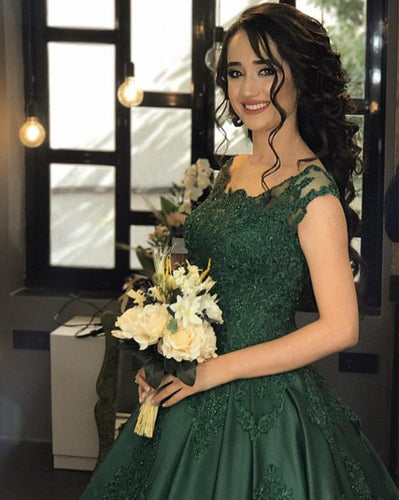 emerald green wedding dresses