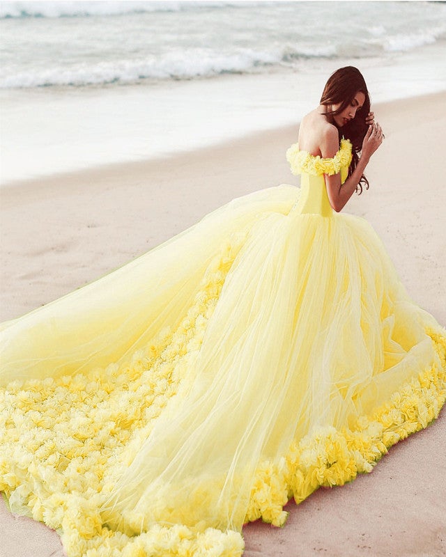 Flowers And Tulle Quinceanera Dresses Ball Gowns Off Shoulder – alinanova