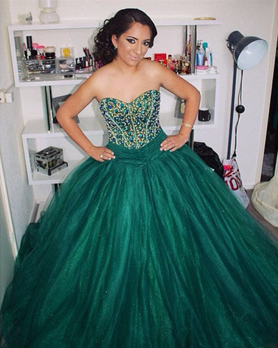 hunter-green-quinceanera-dresses