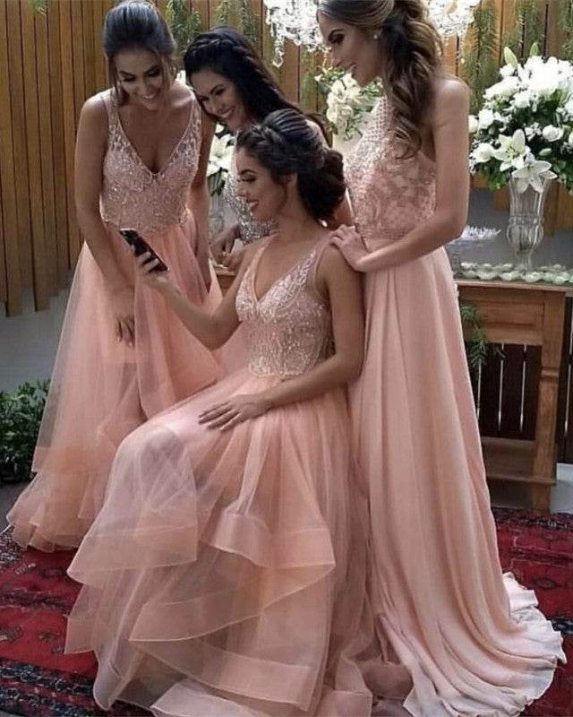 Mismatch Bridesmaid Dresses Blush Pink