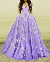 Elegant Tulle Ball Gowns Prom Dresses Lace Off The Shoulder – alinanova