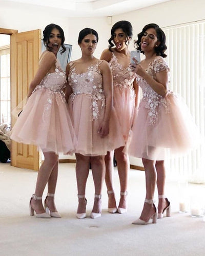 Mixed Bridesmaid Dresses Short