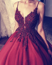 Load image into Gallery viewer, Burgundy Prom Dresses Ball Gowns
