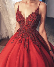 Load image into Gallery viewer, Red Ball Gown Prom Dresses
