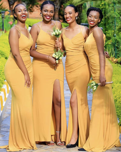 Yellow Mermaid Bridesmaid Dresses