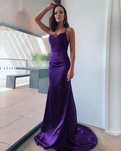 Load image into Gallery viewer, Purple Mermaid Prom Dresses
