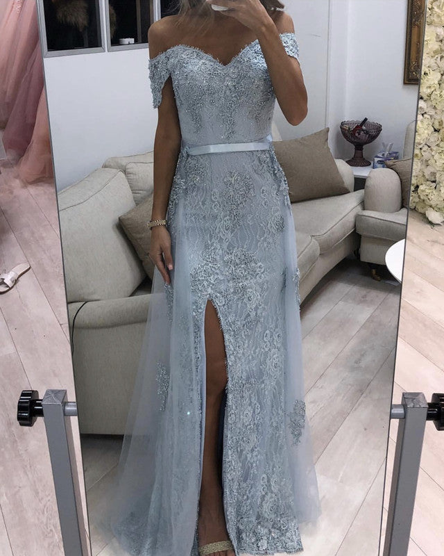 Silver Mermaid Prom Dresses