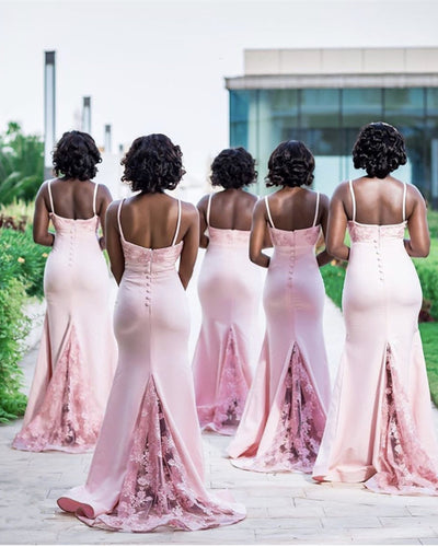 Blush Mermaid Bridesmaid Dresses