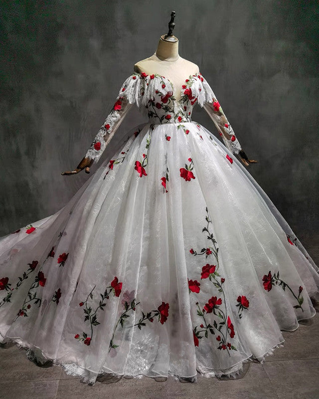 Long Sleeves Lace Wedding Dress 2022